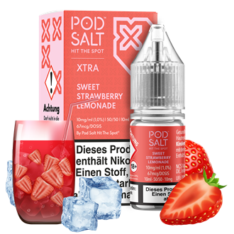 Pod Salt Xtra - Sweet Strawberry Lemonade - 10 ml Nikotinsalz Liquid