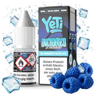 Yeti Overdosed - Blueberry Razz Ice - 10 ml Nikotinsalz Liquid