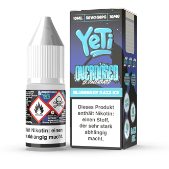 Yeti Overdosed - Blueberry Razz Ice - 10 ml Nikotinsalz Liquid
