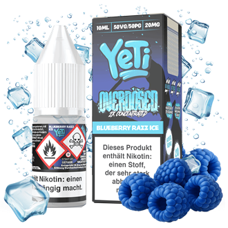 Yeti Overdosed - Blueberry Razz Ice - 10 ml Nikotinsalz Liquid
