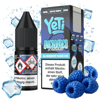 Yeti Overdosed - Blueberry Razz Ice - 10 ml Nikotinsalz Liquid