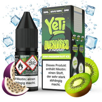 Yeti Overdosed - Kiwi Passionfruit Ice - 10 ml Nikotinsalz Liquid