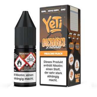 Yeti Overdosed - Piercing Peach - 10 ml Nikotinsalz Liquid