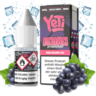 Yeti Overdosed - Red Grape Ice - 10 ml Nikotinsalz Liquid