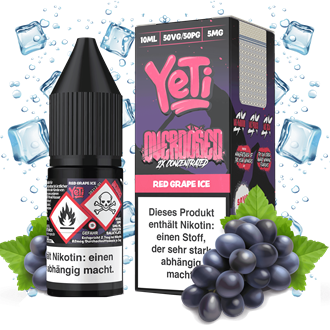 Yeti Overdosed - Red Grape Ice - 10 ml Nikotinsalz Liquid