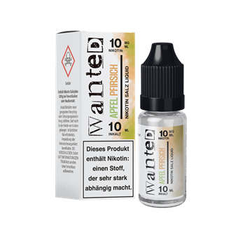 Wanted - Apfel Pfirsich - 10 ml Nikotinsalz Liquid