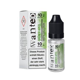 Wanted - Grner Apfel - 10 ml Nikotinsalz Liquid