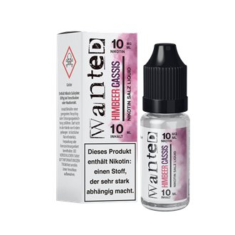 Wanted - Himbeer Cassis - 10 ml Nikotinsalz Liquid