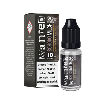 Wanted - Schokomilch - 10 ml Nikotinsalz Liquid