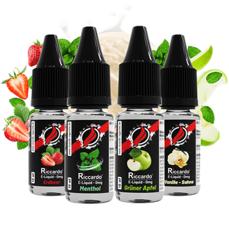 Riccardo Classic Bundle 4 - E-Liquid - 0 mg/ml - 4er Pack