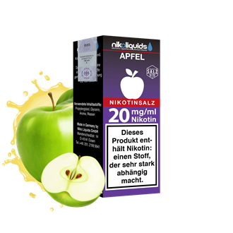 nikoliquids Apfel 50/50 - 10 ml Nikotinsalz-Liquid