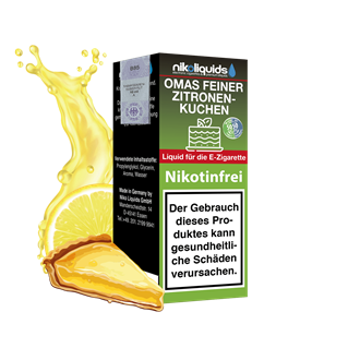 nikoliquids Omas Feiner Zitronenkuchen 50/50 - 10 ml E-Liquid