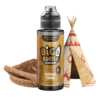Big Bottle Flavours Aroma - Indiana Tabak - 10 ml Longfill