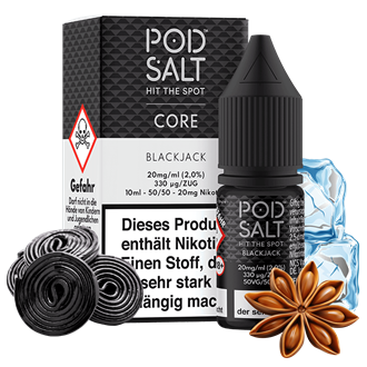 Pod Salt Core - Blackjack - 10 ml Nikotinsalz Liquid