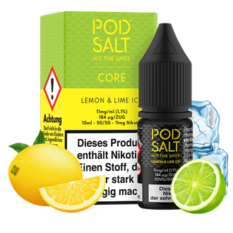 Pod Salt Core - Lemon & Lime Ice - 10 ml Nikotinsalz Liquid