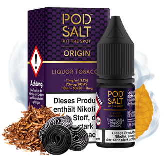 Pod Salt Origin - Liquor Tobacco - 10 ml Nikotinsalz Liquid
