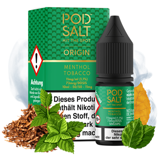 Pod Salt Origin - Menthol Tobacco - 10 ml Nikotinsalz Liquid