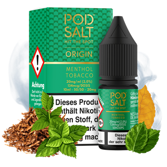 Pod Salt Origin - Menthol Tobacco - 10 ml Nikotinsalz Liquid