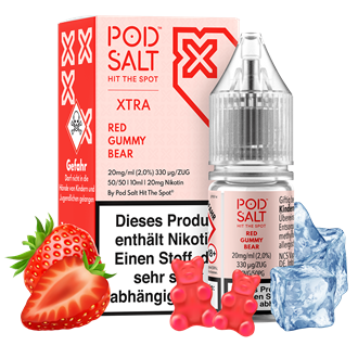 Pod Salt Xtra - Red Gummy Bear - 10 ml Nikotinsalz Liquid