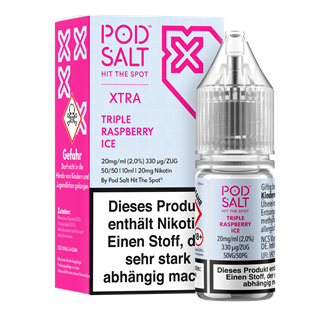 Pod Salt Xtra - Triple Raspberry Ice - 10 ml Nikotinsalz Liquid