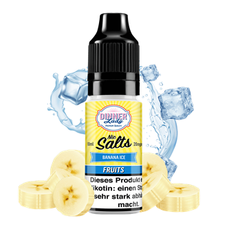 Dinner Lady Fruits - Banana Ice - 10 ml Nikotinsalz Liquid