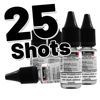 Riccardo Cloud Nikotin-Shot Bundle - 10 ml - 20 m g/ml - 25er Pack