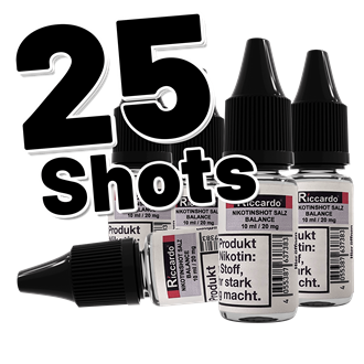 Riccardo Nikotinsalz-Shot - Balance - 10 ml - 20mg/ml - 25er Pack