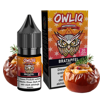 OWLIQ Weihnachtsedition - Bratapfel - 10 ml Nikotinsalz Liquid