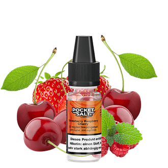Drip Hacks Pocket Salt - Strawberry Raspberry Cherry - 10 ml Nikotinsalz Liquid