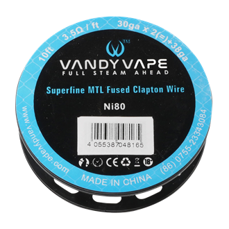 VandyVape Ni80 Superfine MTL Fused Clapton - 30gax2(=)+38ga 