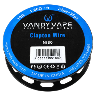 VandyVape Ni80 Clapton Draht - 35 ga - 10 Fu = 304.8 cm 
