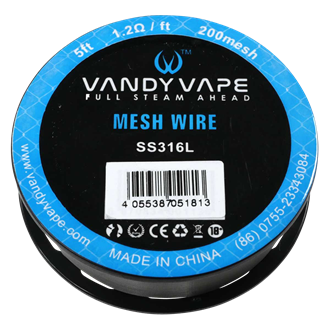 VandyVape - SS316L Meshed Wire - 200 Meshed - 5 Fuß = 152,4 cm