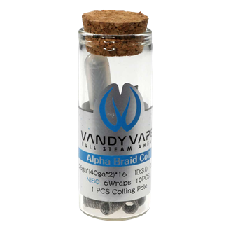 VandyVape Alpha Braid Coil - 26ga*(40ga*2)*16 Ni80 - 10Stck 