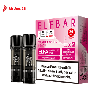 ELF Bar ELFA - Vanilla White Peach Pod - 2er Pack