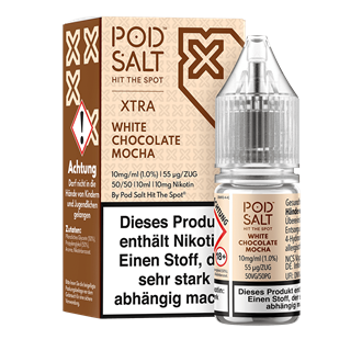 Pod Salt Xtra - White Chocolate Mocha - 10 ml Nikotinsalz Liquid