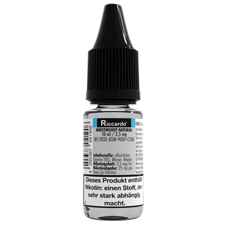 Riccardo® Basis Nikotin-Shot bis 20 mg/ml - 10 ml Natural