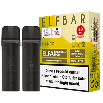 Gibt Es In Kroatien Elfbar Pods ELFA Pods 2er Pack 20mg Nikotin "Menthol"  Prefilled Pods Cyber Week Sale Shop - Riccardo Onlinestore GmbH
